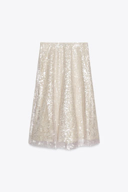 SEQUINNED KNIT MIDI SKIRT - Zara фото 3