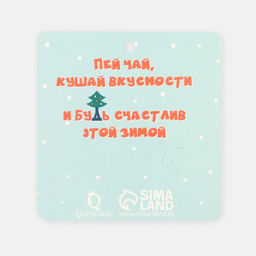Брошь новогодняя «Коньки», белая в золоте