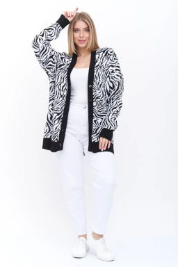 ЗЛАТА Жакет В 1881/черно-белый