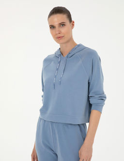_ndigo Regular Fit Modal Kuma_ Crop Sweatshirt - Pierre cardin фото 3