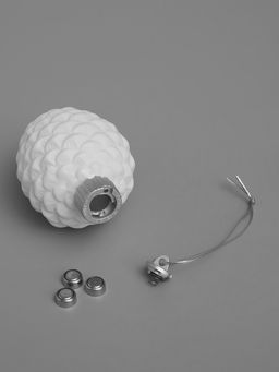 Ёлочный шар Шишка, 6.56.58 см, 1 LED, от батареек LR443, свечение тёплое белое - Luazon lighting фото 4