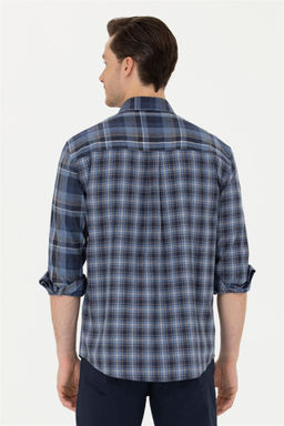 Мужская синяя рубашка с длинным рукавом - U.s. polo assn фото 5