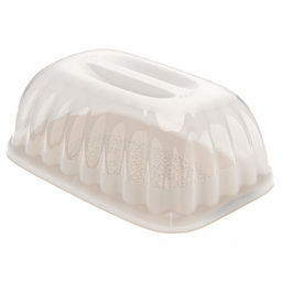 Хлебница 40,6х26,6х16,7см, с вкладышем-сушилкой, прозрачная крышка, полипропилен (Россия)