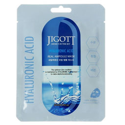 Jigott Ампульная тканевая маска с гиалуроновой кислотой / Hyaluronic Acid Real Ampoule Mask, 27 мл