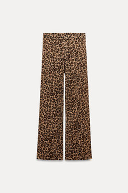 ANIMAL PRINT KNIT TROUSERS - Zara фото 5