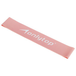 Фитнес-резинка ONLYTOP, 30×5×0.12 см, нагрузка 15 кг, цвет пудровый