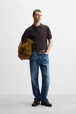 COTTON - LYOCELL KNIT POLO SHIRT