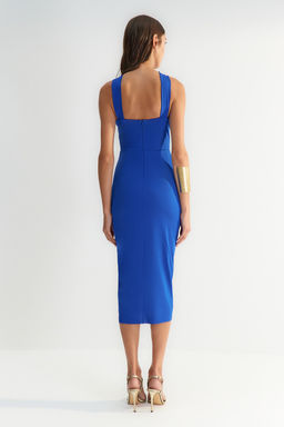 TRENDYOLMILLA X Zeynep Tosun Saks Gunes Aksesuar Detayl? Cut Out Elbise TCLSS23EL00025  фото 7