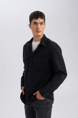 Рубашка стандартного кроя с длинным рукавом - Defacto фото 4