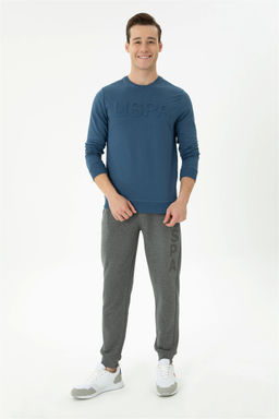 U. S. Polo Assn / Мужской базовый свитшот цвета индиго - U.s. polo assn фото 4