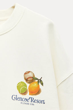 PRINTED PLUSH SWEATSHIRT - Zara фото 5