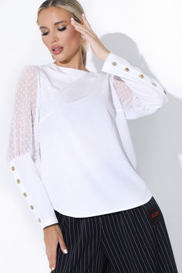 Блузка Марина (белый) - Эльза фото 4