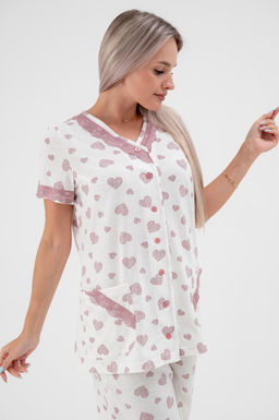 Пижама женская из кулирки Ворожея сердечко кофейное макс - Амадэль фото 8
