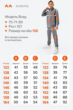 Детский спортивный костюм из футера двухнитки Happyfox