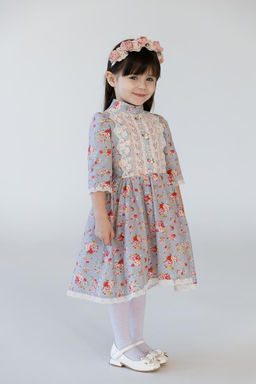 Платье МТ-422 серые цветы - Этоэльф фото 5