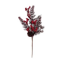 Blumentag VDD-66 Веточка декоративная с шишкой и ягодами 6 х 1 шт. 31 см 01