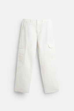 CANVAS CARGO TROUSERS - Zara фото 6