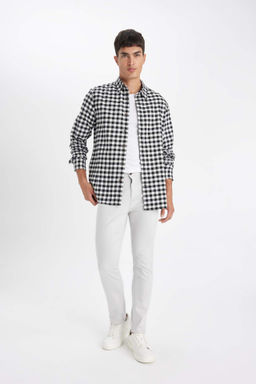 Pantolon Slim Fit Dar Kesim Cepli Dar Paca - Defacto фото 2