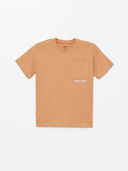 Bisiklet Yaka K?sa Kollu Bask?l? Erkek Bebek Ti??rt