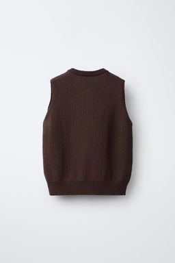 CHALECO PUNTO BOTONES / Marr?n - Zara фото 6