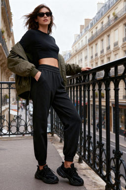 Siyah Basic Jogger Kal?n Ici Polarl? Orme Esofman Alt? Pantolon TWOAW21EA0010 - Trendyolmilla фото 28