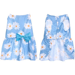 Цена за 2 шт. Платье для кошек и собак мелких пород "Бонита на прогулке", ромашки, размер ХL, длина спинки 32-34см