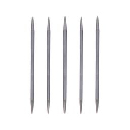 Спицы GAMMA 5-ти компл. чулочные MK5-10 сталь d 3.5 мм 10 см 5 шт под никель  фото 4