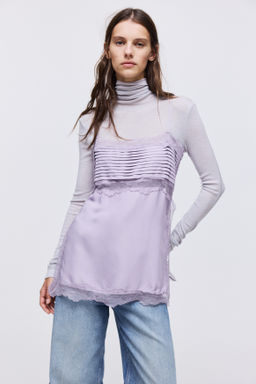 Top de tirantes espagueti con detalles de encaje - H&m фото 5