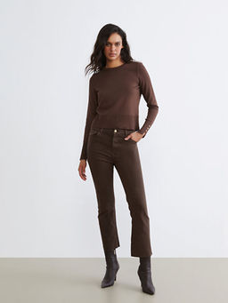 Bisiklet Yaka Kad?n Triko Kazak