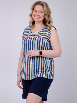 Костюм "Марсель 6" синяя полоса, трикотаж