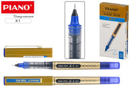 Цена за 2 шт. Ручка роллер Piano"Sign Pen" (X-1) синяя, 0.7мм, бронзовый корпус