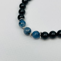 Браслет из черного Турмалина с Кианитом 17 см