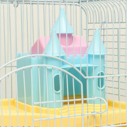 Клетка для грызунов Пижон, укомплектованная с замком, 27 х 21 х 31 см, жёлтая  фото 4