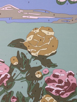 Картина по номерам на подрамнике Draw Me! Yellow-pink flowers, (20*20 см)