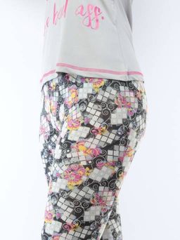 1163 GRAY Спортивный костюм для фитнеса женский (90% вискоза, 10% лайкра)