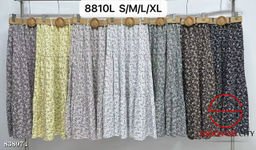 Летняя юбка с принтом длинная