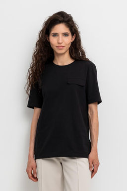 Футболка женская Very Neat ЕВТ 3201 темный черный из хлопка