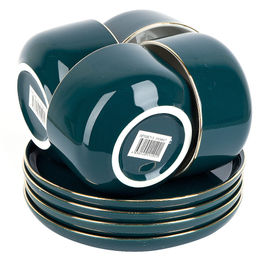 Чайный набор 8пр. с ложками Royal line. Emerald (4 персоны) v=350мл. (подарочная упаковка) - Nouvelle home фото 4