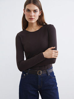 Bisiklet Yaka Kad?n Ti??rt