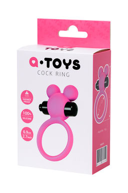 Виброкольцо на пенис A-Toys by TOYFA Pikle, силикон, розовое, 6,9 см, 3,1 см