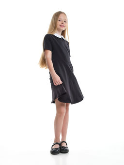 Платье для девочки в школу с воротником 22-7662 черный - Mini maxi фото 9