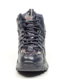 04-8525-2 DARK BLUE Ботинки зимние женские (искусственные материалы)