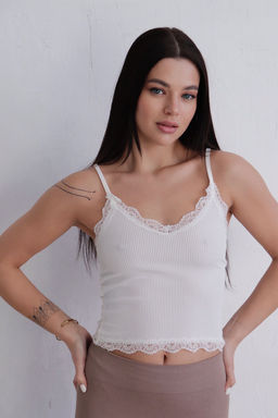 11957 Топ с кружевом белый - Martichelli фото 2