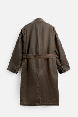 WAXED-FINISH WASHED COAT - Zara фото 8