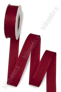 Лента репсовая с атласным краем 2,5 см*20 ярд (SF-7353) бордовый №37