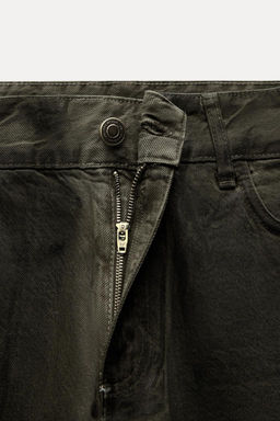 ZW COLLECTION RELAXED MID-WAIST WAXED JEANS - Zara фото 7