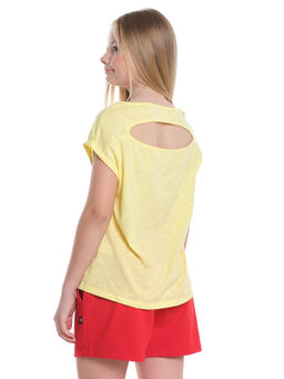 Футболка с принтом для девочки UD 5122 желтый - Mini maxi фото 2