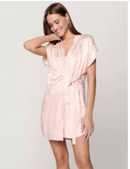 CONTE Халат с кружевом для дома INSOMNIA LHW 1437 pink peach