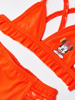 Esnek Kuma?tan Minnie Mouse Bask?l? K?z Bebek Bikini Tak?m? 2li - Waikiki фото 3