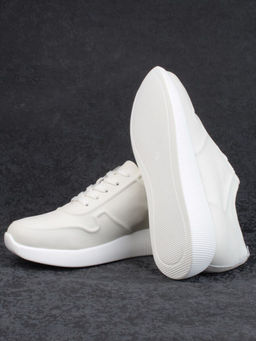 05-PDL195-8 LT. BEIGE Кроссовки женские (натуральная кожа)